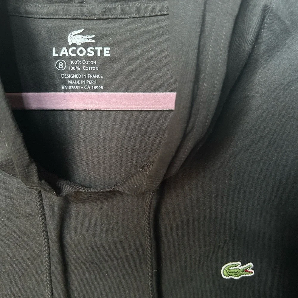 Lacoste Black, Gray, and Cream Hoodies - Picture 4 of 13